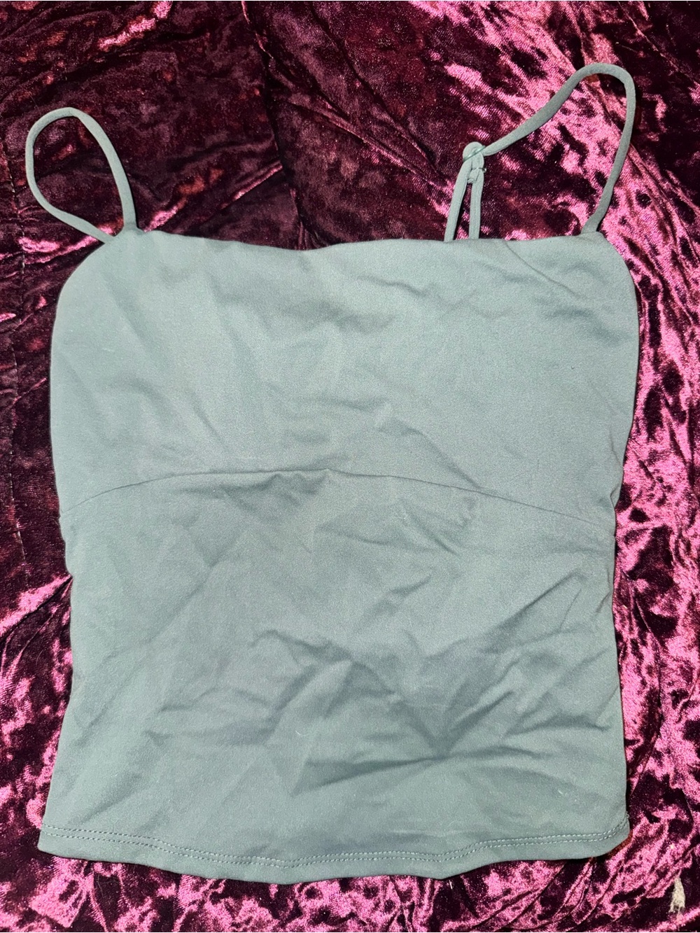 Garage Teal Spaghetti Strap Cami